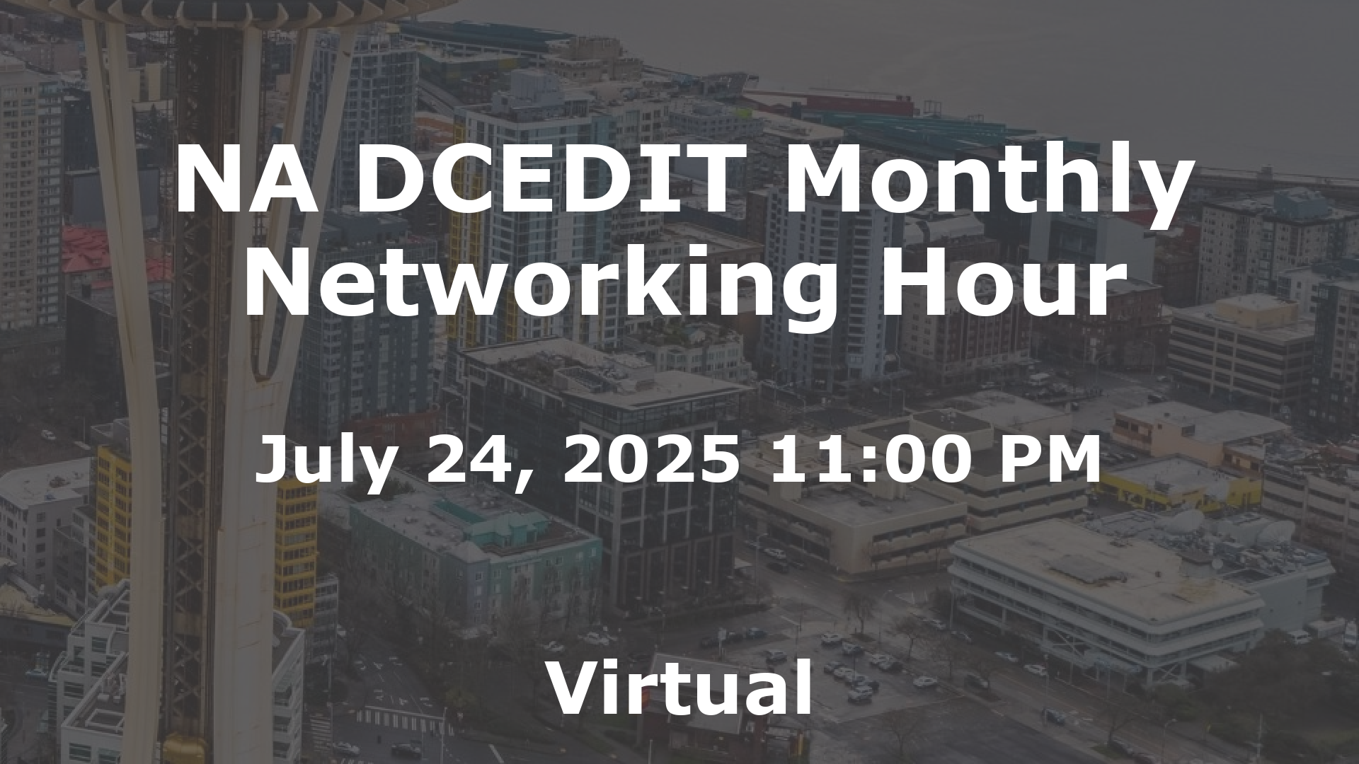 NA DCEDIT Monthly Networking Hour event image